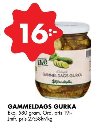 Gammeldags gurka
