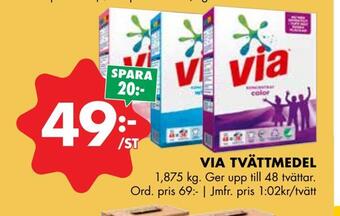 ÖoB Via tvättmedel erbjuda