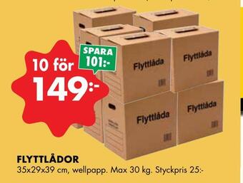 ÖoB Flyttlådor erbjuda