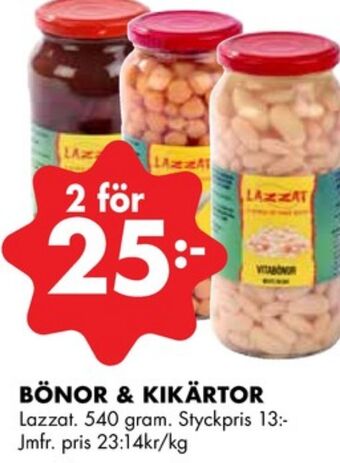 ÖoB Lazzat bönor erbjuda