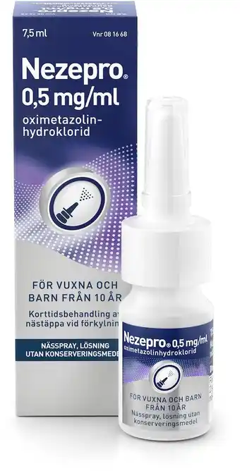 Nezepro nässpray 0,5 mg/ml 7,5 ml