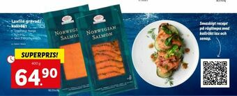 Lidl Laxfilé gravad/ kallrökt erbjuda