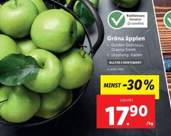 Lidl Gröna äpplen erbjuda