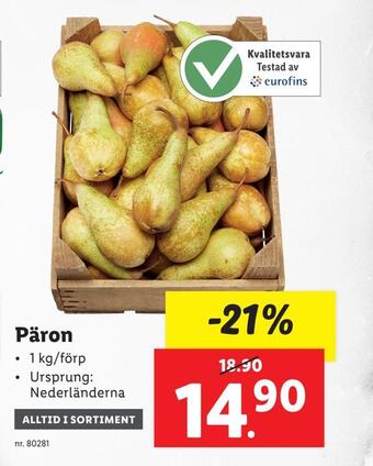 Lidl Päron erbjuda