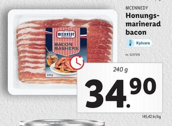Lidl Honungsmarinerad bacon erbjuda