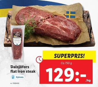 Lidl Dalsjöfors flat iron steak erbjuda