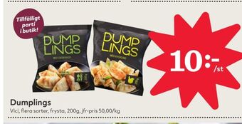Hemköp Vici dumplings erbjuda