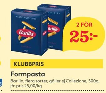 Hemköp Barilla pasta sorterad erbjuda