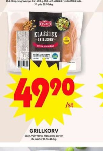 ICA Maxi Scan grillkorv erbjuda