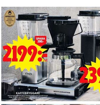 ICA Maxi Moccamaster kaffebryggare erbjuda