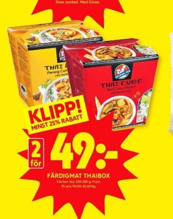 Thai cube färdigrätter