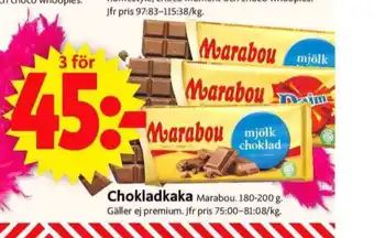 ICA Supermarket Mjölkchoklad chokladkaka erbjuda