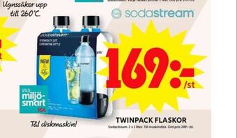ICA Maxi Sodastream flaskor erbjuda