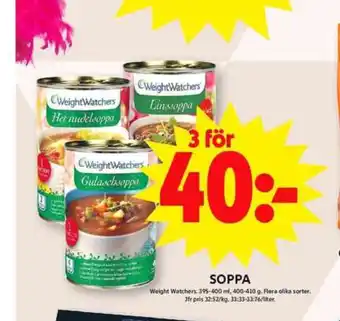 Weight watchers soppor