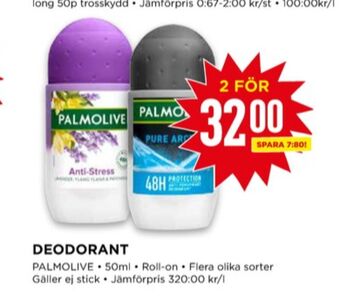 Willys Palmolive deodorant erbjuda