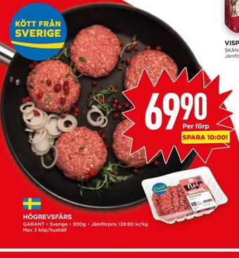 Willys Hemma Garant nötfärs erbjuda