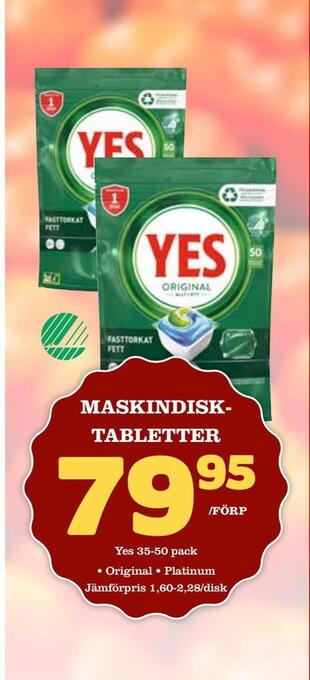 Bonum Matmarknad Maskindisktabletter erbjuda