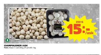 Coop Extra Champinjoner i ask erbjuda