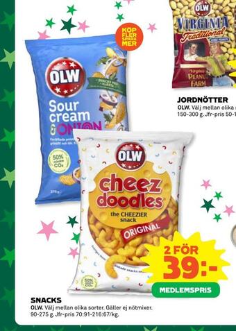 Coop Extra Snacks erbjuda