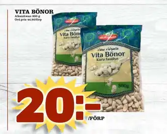 Din Mat Vita bönor erbjuda