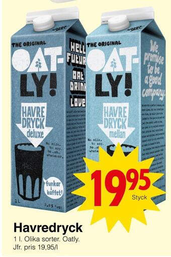Matöppet Havredryck erbjuda