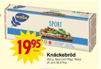 Matöppet Knäckebröd erbjuda