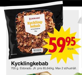 Matöppet Kycklingkebab erbjuda