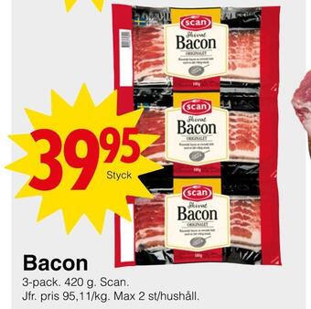 Matöppet Bacon erbjuda