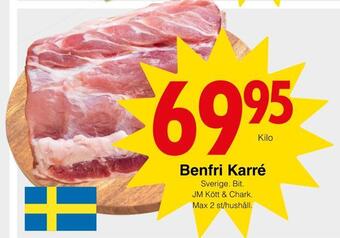 Matöppet Benfri karré erbjuda