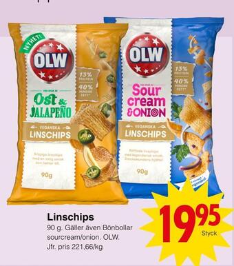 Matöppet Linschips erbjuda