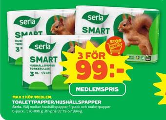 Stora Coop Toalettpapper/hushållspapper erbjuda