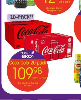 EKO Coca cola 20-pack erbjuda
