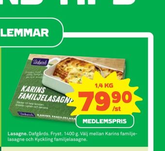 Coop Dafgårds lasagne erbjuda