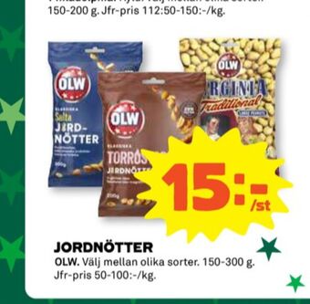 Coop Olw jordnötter erbjuda