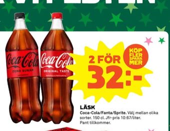Coop Coca cola zero läskedryck erbjuda