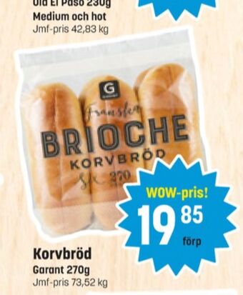 Eurocash Brioche korvbröd erbjuda