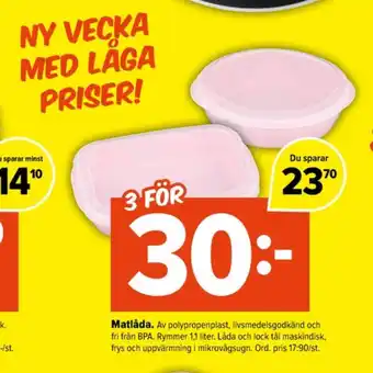 Coop Extra X-tra matlådor erbjuda
