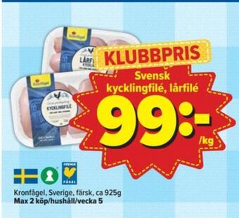 Östenssons Kronfågel kycklingfilé erbjuda