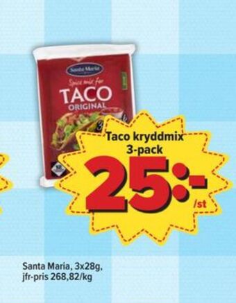 Östenssons Santa maria taco kryddmix erbjuda