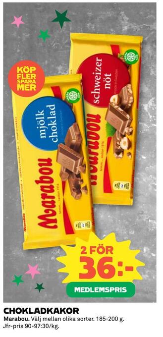 Coop Chokladkakor erbjuda