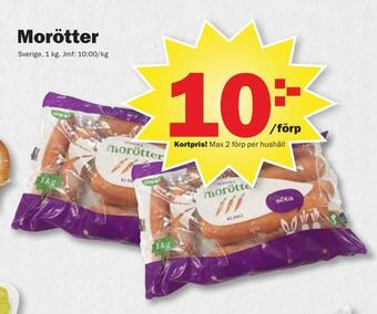 Pekås Morötter erbjuda