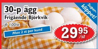 T-jarlen 30-p ägg erbjuda