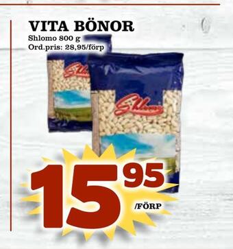 Supergrossen Vita bönor erbjuda
