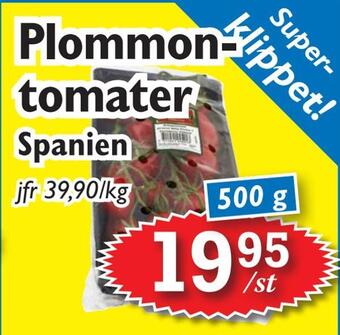 T-jarlen Plommontomater erbjuda