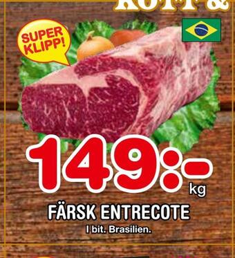 Nya Pulsen Färsk entrecote erbjuda