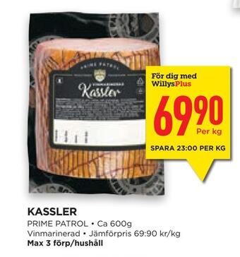 Willys Hemma Kassler erbjuda