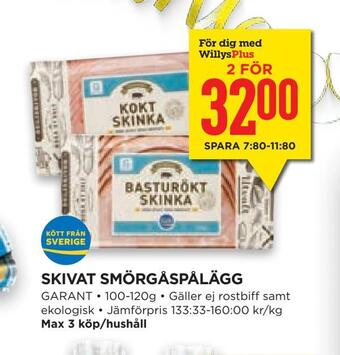 Willys Hemma Skivat smörgåspålägg erbjuda