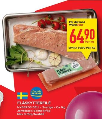 Willys Hemma Fläskytterfilé erbjuda