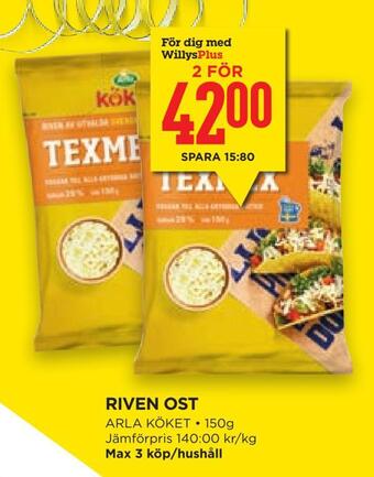 Willys Hemma Riven ost erbjuda