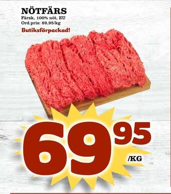 Supergrossen Nötfärs erbjuda